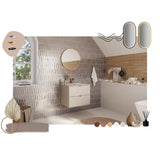 Badmöbel-Set Dalvira Kaschmir 120 cm – Waschtischplatte + 2 × Waschbeckenunterschrank – Ansicht 4