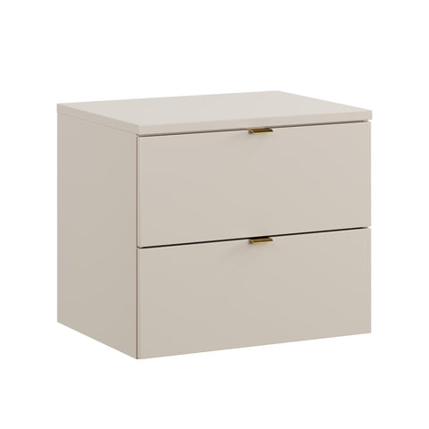 Badmöbel-Set Dalvira Kaschmir 60 cm – Waschtischplatte + Waschbeckenunterschrank