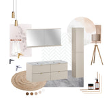 Badmöbel-Set Dalvira Kaschmir 60 cm – Waschtischplatte + Waschbeckenunterschrank – Ansicht 5