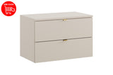 Badmöbel-Set Dalvira Kaschmir 80 cm – Waschbeckenunterschrank + Waschtischplatte – Ansicht 2