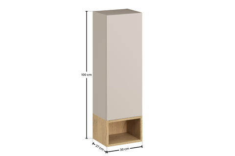 Badmöbel-Set Dalvira Kaschmir – Hochschrank + Regal – Ansicht 3