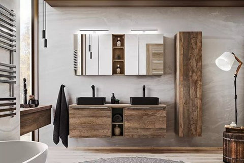Badmöbel-Set 12-teilig – Santa Fe Oak IV – Premium