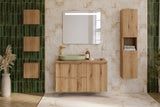 Badmöbel-Set Novira Coast Evoke Eiche 50 cm – Waschtischplatte + Waschbecken + Waschbeckenunterschrank