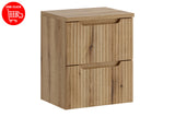 Badmöbel-Set Novira Coast Evoke Eiche 50 cm – Waschtischplatte + Waschbeckenunterschrank – Ansicht 3