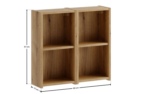 Badmöbel-Set Novira Coast Evoke Eiche 60 cm – 2 × Regal – Ansicht 3