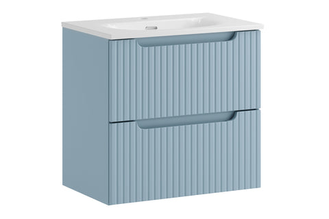 Badmöbel-Set Novira Denimblau 60 cm – Waschbecken + Waschbeckenunterschrank – Ansicht 2