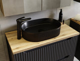 Badmöbel-Set Novira Denimblau 60 cm – Waschtischplatte + Waschbecken + Waschbeckenunterschrank – Ansicht 4
