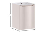Badmöbel-Set Novira Kaschmir 40 cm – Waschbecken + Waschbeckenunterschrank – Ansicht 3