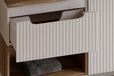Badmöbel-Set Novira Kaschmir 50 cm – Waschtischplatte + Waschbeckenunterschrank + Regal – Ansicht 6