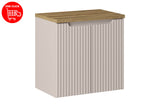 Badmöbel-Set Novira Kaschmir 60 cm – Waschbeckenunterschrank + Waschtischplatte – Ansicht 2