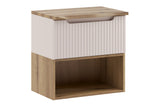 Badmöbel-Set Novira Kaschmir 60 cm – Waschtischplatte + Waschbeckenunterschrank + Regal – Ansicht 2