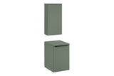 Badmöbel-Set Sombrela Grün 40 cm – 2 × Hängeschrank + Waschtischplatte