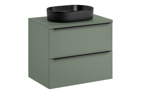 Badmöbel-Set Sombrela Grün 70 cm – Waschbecken + Waschbeckenunterschrank + Waschtischplatte