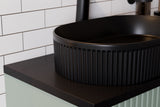 Badmöbel-Set Sombrela Grün 70 cm – Waschbecken + Waschbeckenunterschrank + Waschtischplatte – Ansicht 4