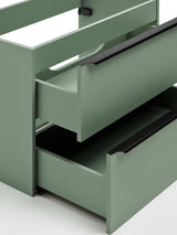 Badmöbel-Set Sombrela Grün 70 cm – Waschbeckenunterschrank + Waschtischplatte – Ansicht 4