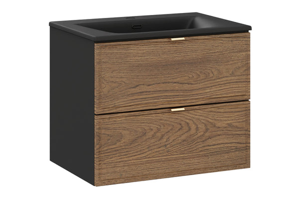 Badmöbel-Set Talvera Casella Eiche 60 cm – Waschbecken + Waschbeckenunterschrank