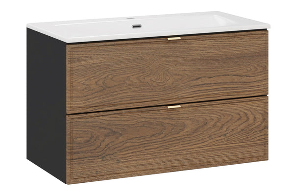 Badmöbel-Set Talvera Casella Eiche 80 cm – Waschbecken + Waschbeckenunterschrank