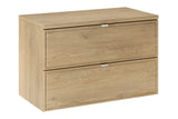 Badmöbel-Set Terrana Cremona Eiche 80 cm – Waschtischplatte + Waschbeckenunterschrank – Ansicht 2