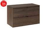 Badmöbel-Set Terrana Walnuss Villa 80 cm – Waschbeckenunterschrank + Waschtischplatte – Ansicht 4