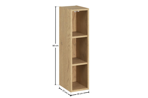 Badregal zur Wandmontage Dalvira Cremona Eiche 20 × 80 × 25 cm – Ansicht 5