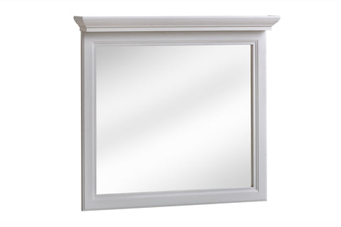 Badspiegel 85 × 76 cm – mit Rahmen, Rahmen Weiß – Ansicht 2