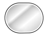 Badspiegel mit LED-Beleuchtung Apollon 70 × 90 cm – mit Rahmen, Rahmen Schwarz – Ansicht 5