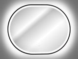 Badspiegel mit LED-Beleuchtung Apollon 70 × 90 cm – mit Rahmen, Rahmen Schwarz – Ansicht 6