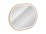 Badspiegel mit LED-Beleuchtung Apollon II 70 × 90 cm – mit Rahmen, Rahmen Gold