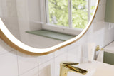 Badspiegel mit LED-Beleuchtung Apollon II 70 × 90 cm – mit Rahmen, Rahmen Gold – Ansicht 8