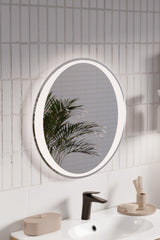 Badspiegel mit LED-Beleuchtung Aurelis 60 × 60 cm – rahmenlos – Ansicht 7