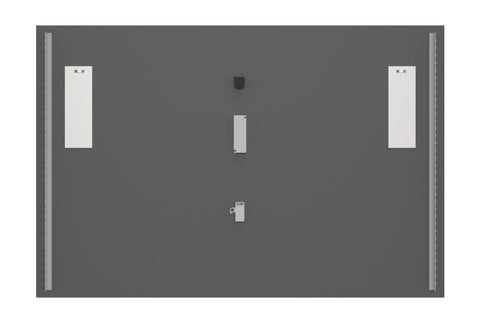 Badspiegel mit LED-Beleuchtung Aurum 120 × 80 cm – rahmenlos – Ansicht 3