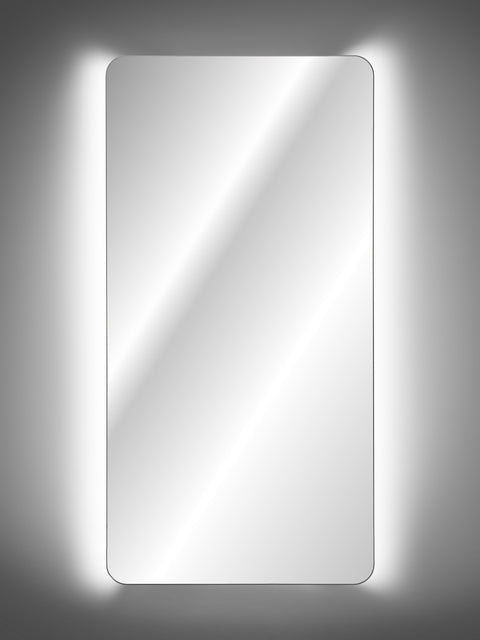 Badspiegel mit LED-Beleuchtung Diane 40 × 80 cm – rahmenlos – Ansicht 5
