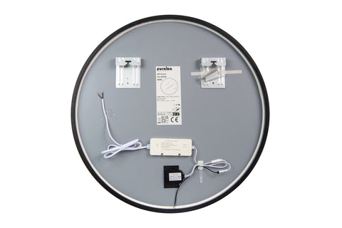 Badspiegel mit LED-Beleuchtung Orina 80 × 80 cm – mit Rahmen – Ansicht 2