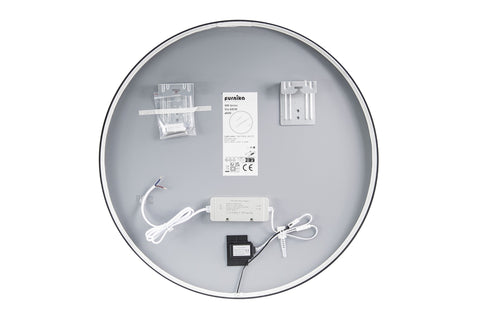 Badspiegel mit LED-Beleuchtung Sirion 60 × 60 cm – mit Rahmen – Ansicht 3