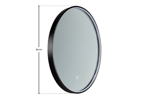 Badspiegel mit LED-Beleuchtung Sirion 80 × 80 cm – mit Rahmen – Ansicht 5