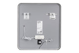 Badspiegel mit LED-Beleuchtung Vegara 60 × 65 cm – mit Rahmen – Ansicht 3