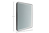 Badspiegel mit LED-Beleuchtung Vegara 60 × 65 cm – mit Rahmen – Ansicht 6