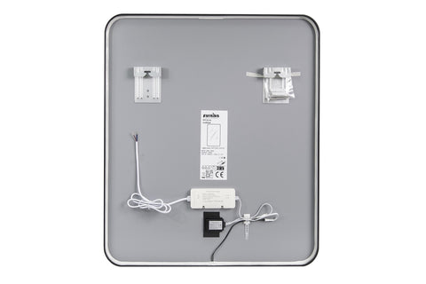 Badspiegel mit LED-Beleuchtung Vegara 65 × 80 cm – mit Rahmen – Ansicht 3