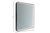 Badspiegel mit LED-Beleuchtung Vegara 65 × 80 cm – mit Rahmen – Ansicht 6