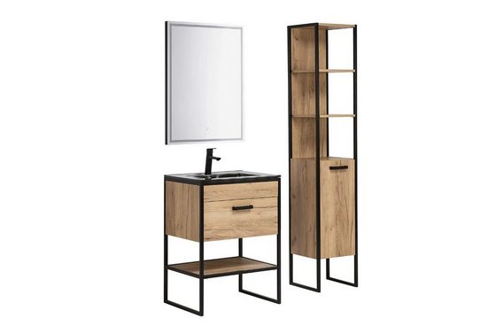 Badmöbel-Set - Brooklin - Intelligente Lösungen, um das Badezimmer elegant zu organisieren. - Milaros Markt