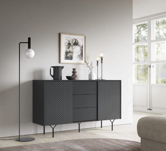 Wohnzimmer-Set - Genießen Sie eine warme und vollständige Atmosphäre, (Komplett Set, 3-St., Premium - KAREL) - ROYAL24_MARKT