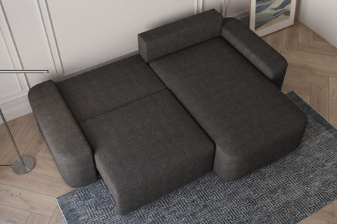 Ecksofa Oval – Schwarz