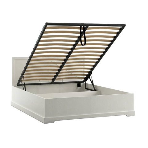Bellmont Elegantes Doppelbett 160 × 200 cm im Landhausstil – Opalweiß – Ansicht 6