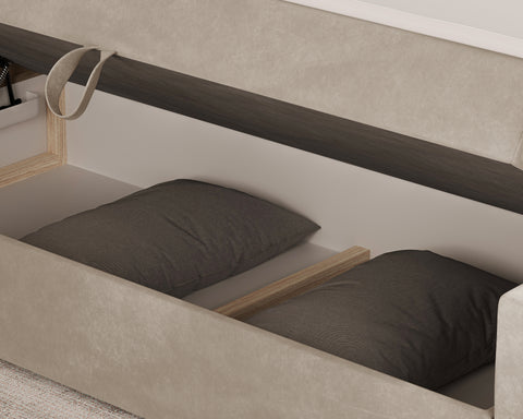 Boxbett – Bett 12 – Manila – Modernes Polsterbett mit Bettkasten – Ansicht 9