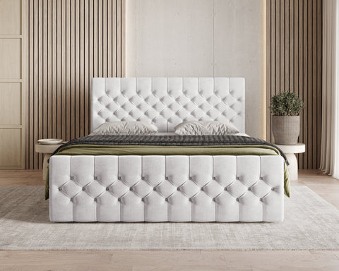 Boxbett – Bett 12 – Manila – Modernes Polsterbett mit Bettkasten – Ansicht 12