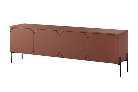 TV-Schrank - SONATIA - Enthält Regale zur Aufbewahrung von Zubehör.