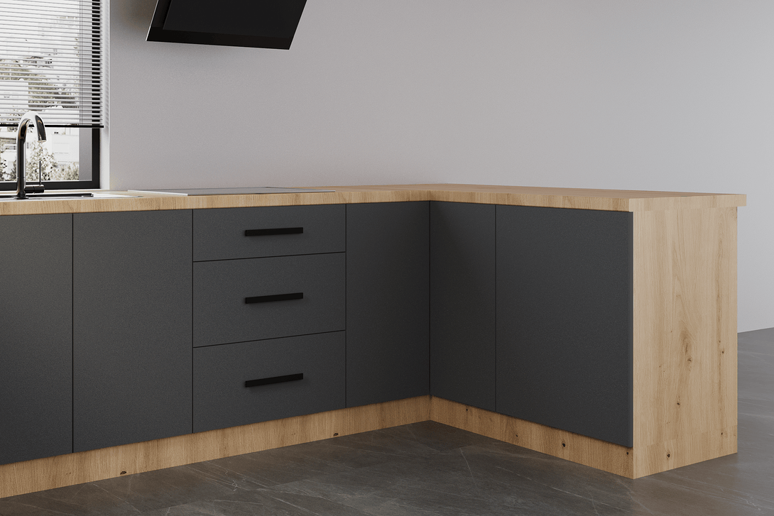 Küchenzeile in U-Form K103-G680 - Langen Beige - Praktisch und stilvoll zugleich - ROYAL24_MARKT