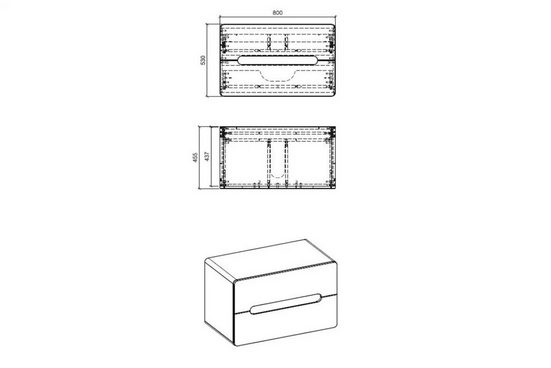 Waschbeckenschrank - Aruba Cosmos - Effektive Badezimmerorganisation. - ROYAL24_MARKT