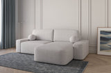 Ecksofa Oval – Hellgrau
