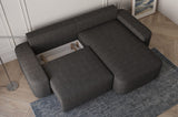Ecksofa Oval – Schwarz